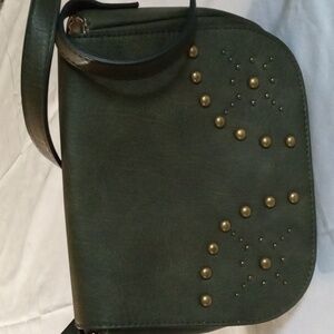 Hayden by Hayden-Harnett olive faux leather studded bag